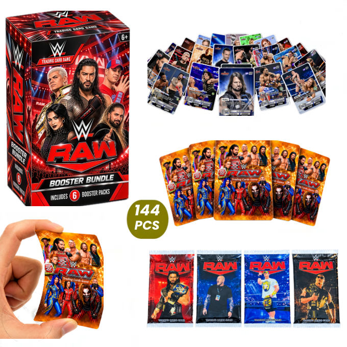 WWE RAW Trading Cards full product display
